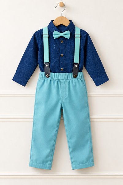 tinytrends Erkek Bebek Salopet Takım Elbise Bayramlık Özel Gün