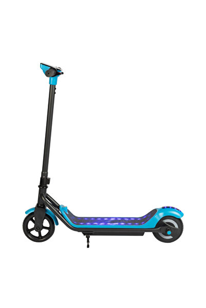 KidsCare Trotinetă electrică E71 pentru copii, 110W, baterie 24V 2.5Ah, viteză maximă 12–15 km/h, lumini, albastru
