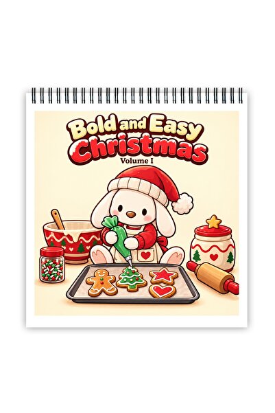 Legendary Gifts Carte de colorat, 50 de ilustrații Bold and Easy Christmas - ...