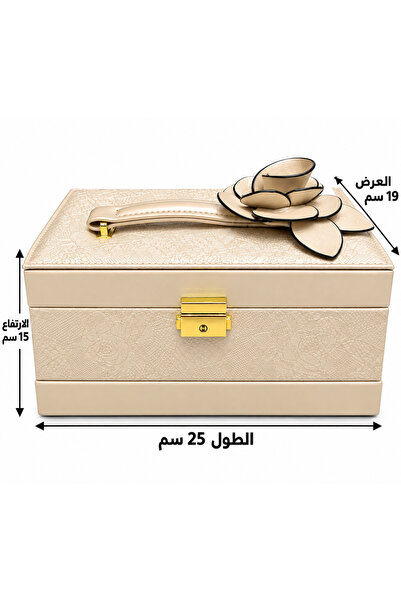 Generic Brand صندوق مجوهرات وإكسسوارات فاخر متعدد الطبقات