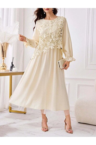 Sheya Rochie maxi, crem