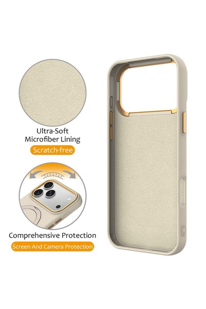 VERTEK Husa de protectie SoftRing Stand MagCase pentru Apple iPhone 17 Pro, Portocaliu
