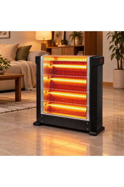 KUMTEL Luxell Electric Quartz Heater 1800W with 3 Heating Elements, 220-240V,...