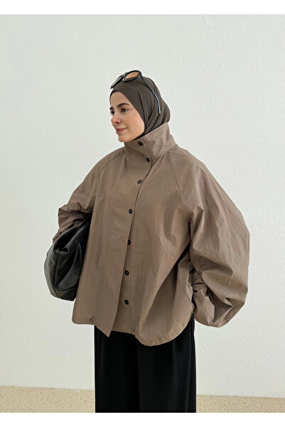 MODA AKSA 508418 DİK YAKA PARAŞÜT CEKET KAHVE