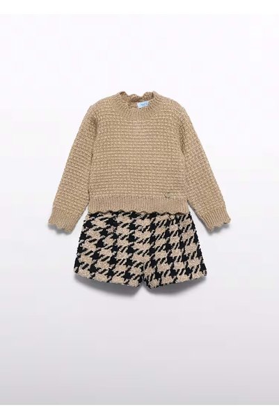 Abel & Lula Baby Girl Knitted 2-Piece Set Gold Gold