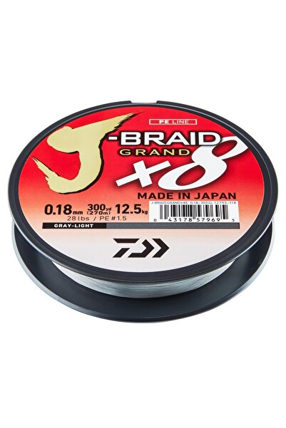 daiwa Plecionka J-Braid Grand X8E 0.10mm/135m - Gri deschis