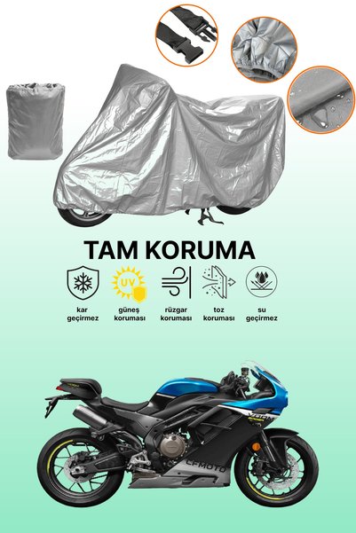 dokaca غطاء حماية للدراجات النارية باللون الرمادي من CFMoto 500SR، غطاء حماية للمحرك