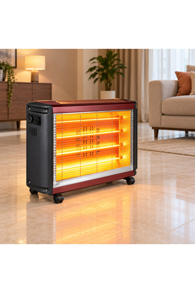 KUMTEL Luxell Electric Quartz Heater 2200W with 6 Heating Tubes, 4 Power Leve...