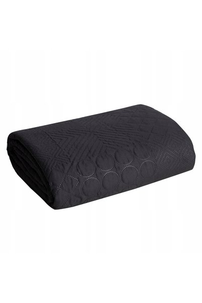 Eurofirany Cuvertură decorativă de pat 220x240 Boni 5 Negru Geometric