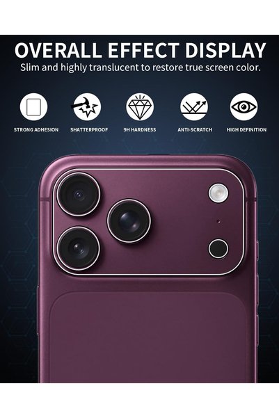 aheaks iPhone 18 Pro Max / 17 Pro Max Compatible 1 Piece Camera Screen Protector Nano Glass 9H Hardness Anti-Scratch Hd Bubble-Free