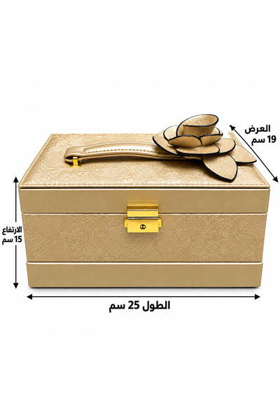 Generic Brand صندوق مجوهرات وإكسسوارات فاخر متعدد الطبقات