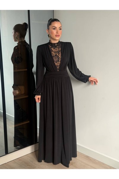 ROUPAS COLLECTİON Sileas Dantel Dekolteli Elbise