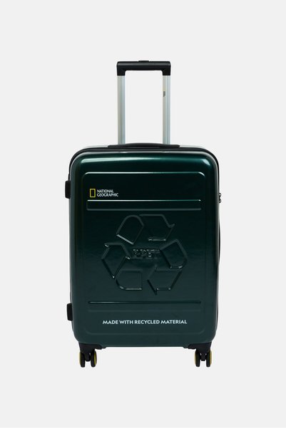 NATIONAL GEOGRAPHIC 20 Inch Hardshell Cabin Spinner Luggage, Dark Green