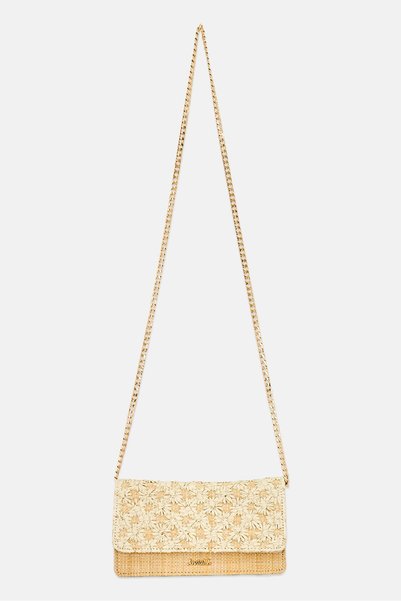 Jovial Women Brand Logo Cross Body Bag, Beige