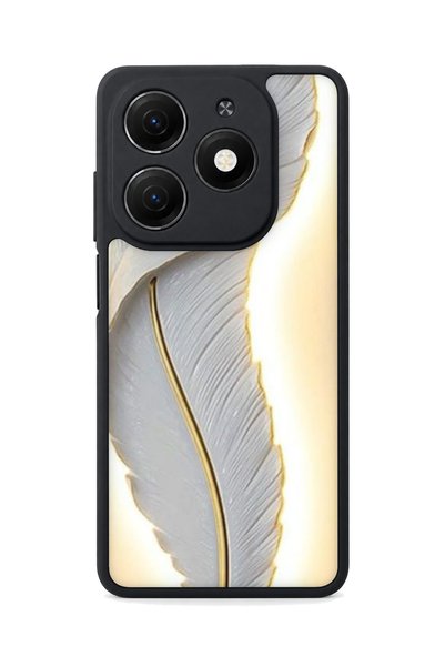 TECNO Spark 20 Compatible Printed, Matte Black, Soft Silicone, Protective, Sh...