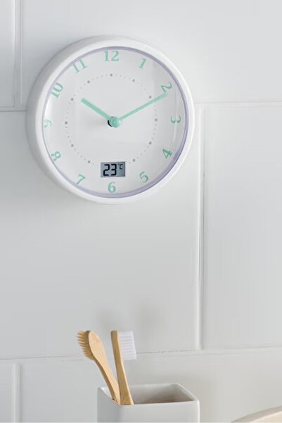 Tchibo Bathroom Wall Clock, White