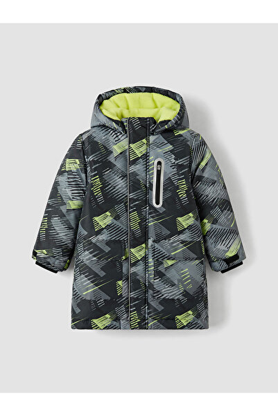 LC Waikiki Lcw Kids Patterned Hooded Boy's Coat