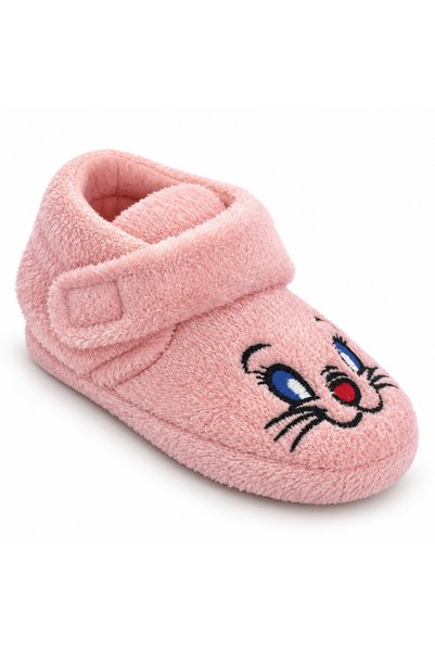 Beyza shoes Hayvan Figürlü Peluş Çocuk Pandufu – Cırt Cırtlı Sıcak Ev Ayakkabısı