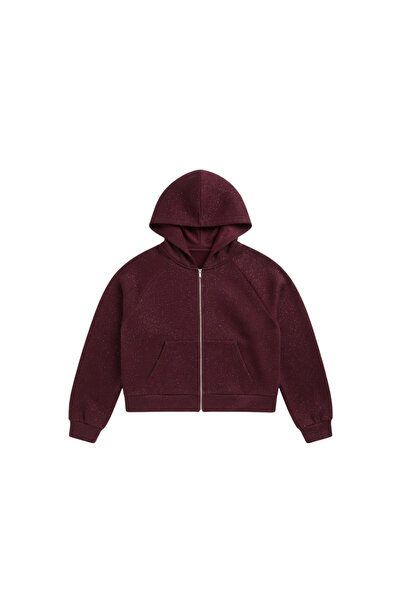 IŞILTILI KAPÜŞONLU SWEATSHİRT