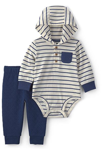 Carter's Erkek Bebek Body Pantolon Set 3 Ay-24 Ay Lacivert