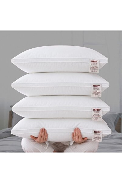 Terry Cotton Bed Pillow 1500 Grams, Soft Down Alternative Filling, Size 50x75...