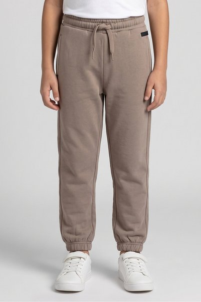 FLYERS Kids Boy Brand Logo Jogger Pants, Tan