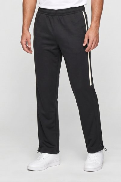 Anta Men Relaxed Fit Graphic Print Outdoor Sweatpants, Black
