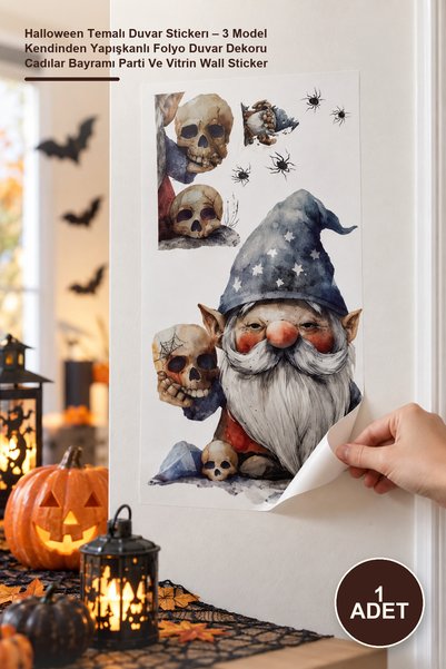 Yenilig 1 bucată autocolant de perete cu tematică de Halloween - 3 modele aut...