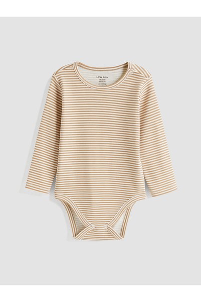 LC Waikiki Quality Parts from Çelebi Store Striped Baby Boy Snap-On Bodysuit