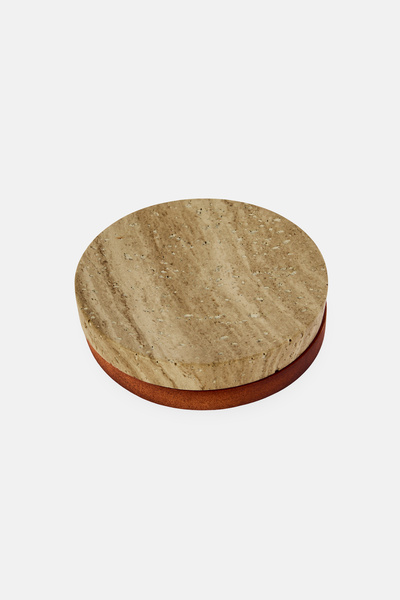 Felli Wooden And Ceramic Soap Dish, Multicolor