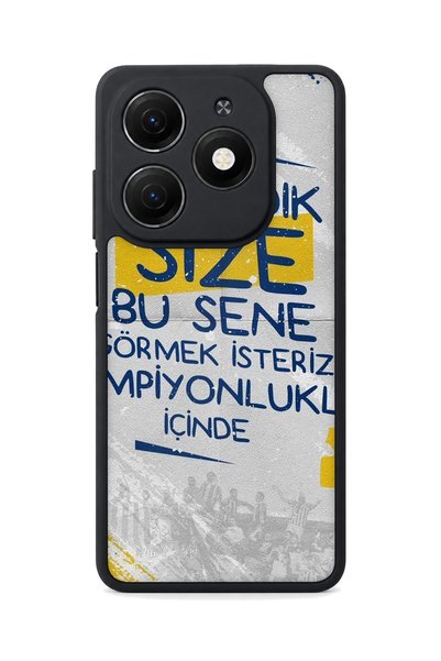 TECNO Spark 20 Compatible Printed, Matte Black, Soft Silicone, Protective, Sh...