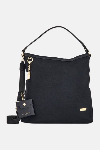 Laundry by Shelli Segal Women Brand Logo Oversize Shoulder Bag, Black