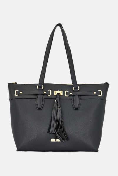 Adrienne Vittadini Women Brand Logo Tote Bag, Black
