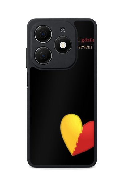 TECNO Spark 20 Compatible Printed, Matte Black, Soft Silicone, Protective, Sh...