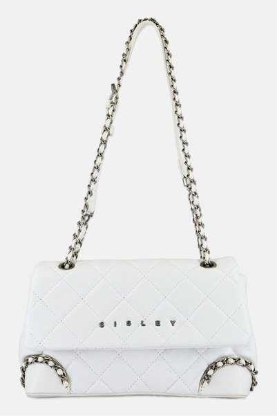 Sisley Women Brand Logo Cross Body Bag, White
