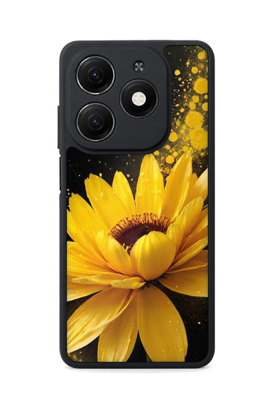 TECNO Spark 20 Compatible Printed, Matte Black, Soft Silicone, Protective, Sh...
