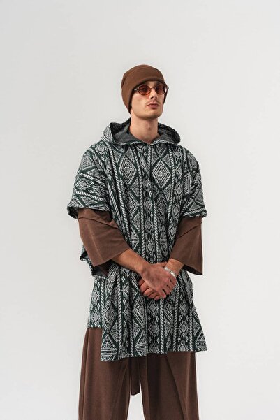 go gang own Aztec Oversize Hooded Poncho Men's Sweatshirt