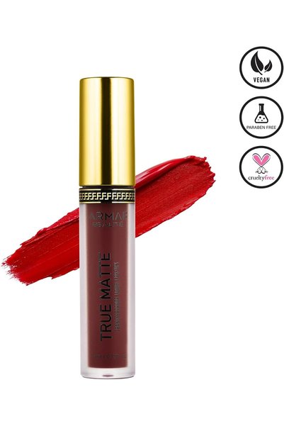 Armaf Beauté True Matte Liquid Lipstick - Long Lasting Lipstick, Crimson Red,...