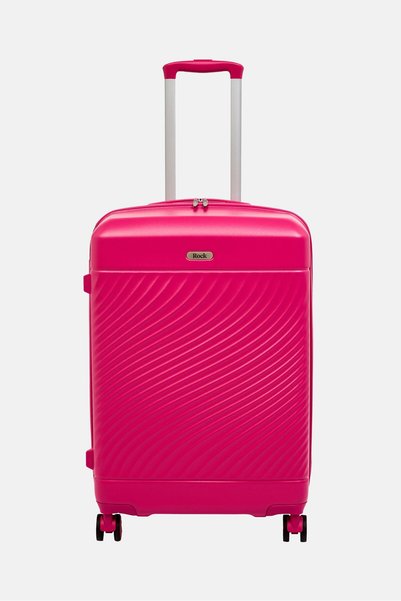 Rock 29 Inch Love Island Hardshell Check In Spinner Luggage, Pink
