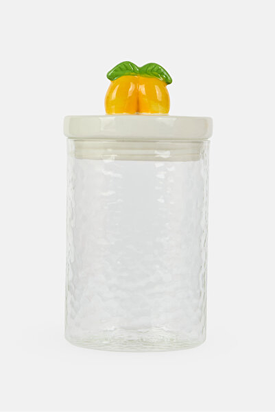 Gourmet Hand Painted Glass Jar With Ceramic Lid, Multicolor