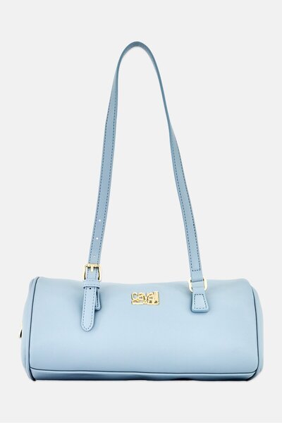 Cavalli Class Women Brand Logo Handbag, Light Blue