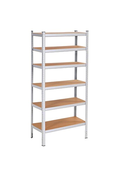MyOfficeShop Raft modular cu cadru metalic pentru depozitare, 6 rafturi, 225x...
