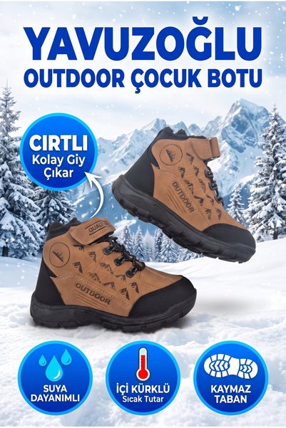 Katrem Suya Dayanıklı İçi Kürklü Yeni Sezon Outdoor Kışlık Çocuk Bot
