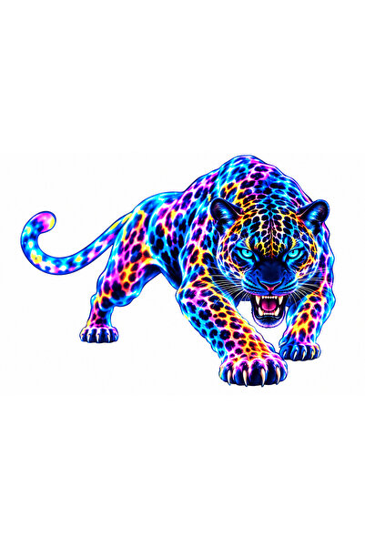Oracal Autocolant Leopard Neon – Felin Multicolor, Tuning Auto Moto - 20cm
