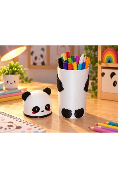 PLUS LIGHT Masaüstü Panda Kalem Kutusu Organizer