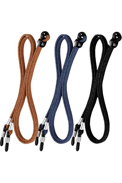 Bukela 3 Pcs Unisex Glasses Straps Universal Leather Eyeglass Chain Lanyard N...