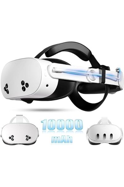 CENXI سماعة رأس تعمل بالبطارية للواقع الافتراضي متوافقة مع Oculus/Meta Quest ...