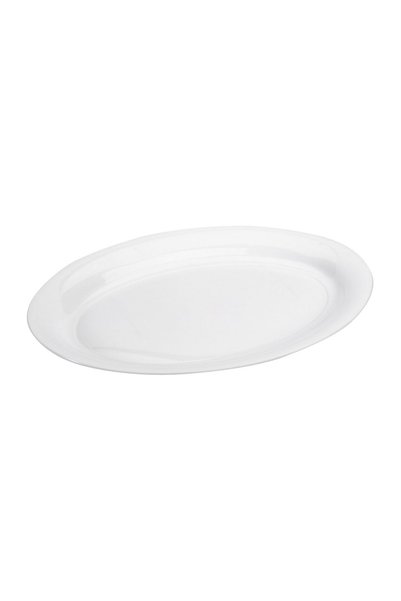 OEM Platou Oval din Plastic Alb 40x27,5x3 cm, Reutilizabil pentru Servire