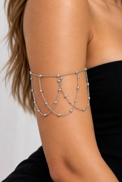 Arescollection Elegant Topcuk Chain Adjustable Pazu Bracelet Arm Accessory