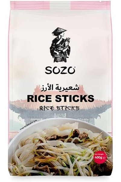 SOZOMO نودلز الأرز الناعمة والطرية للقلي السريع، والباد تاي، وحساء النودلز، و...